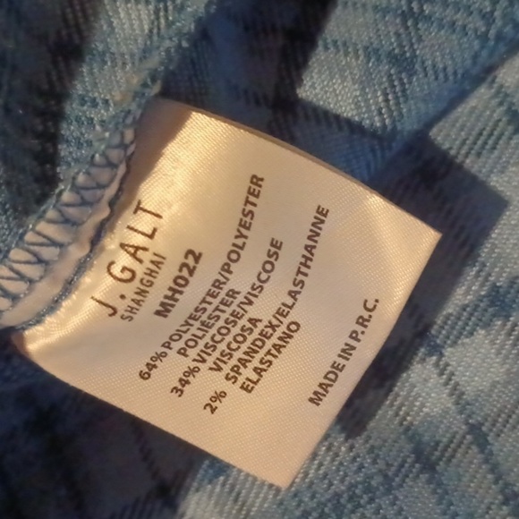 John Galt Blue Plaid High Waisted Fitted Y2K 90s Mini Skirt A37 - Picture 3 of 6